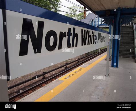Metro North Train Station Platform At North White Plains New York