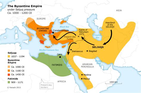 Seljuk Empire Map With History Summary And Facts