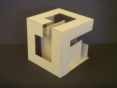 Planar Implied Cube Study Model 5 By Samongi Cubes Architecture