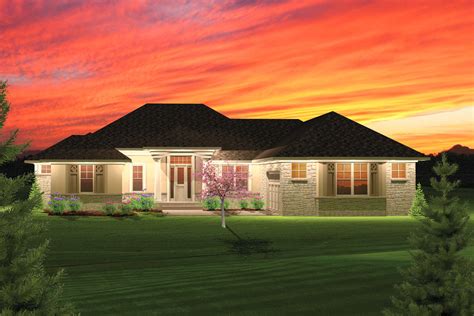 For many, the appeal of building a ranch home means building your dream home once. 2 Bedroom Hip Roof Ranch Home Plan - 89825AH ...