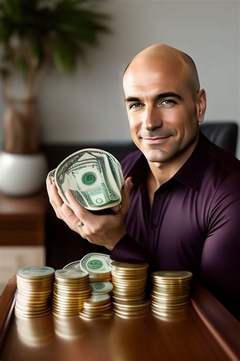 lexica photo of bald with money