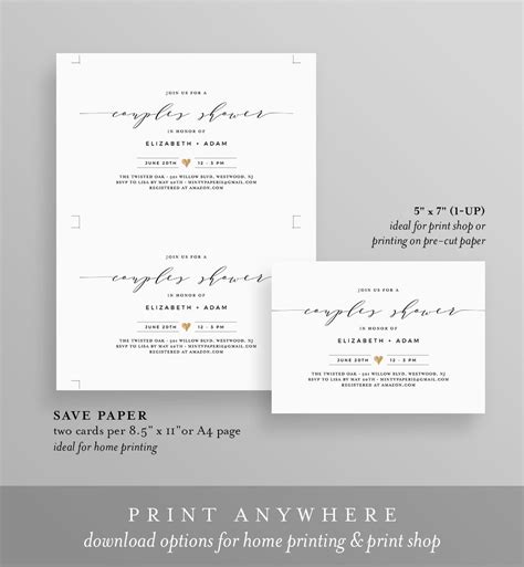 Couples Shower Invitation Template Instant Download Etsy