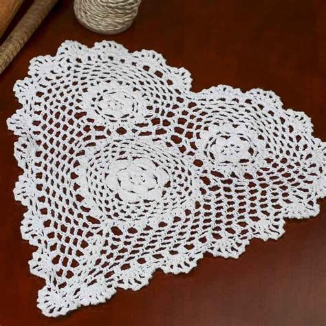 White Heart Crocheted Doily - Valentine's Day - Holiday Crafts