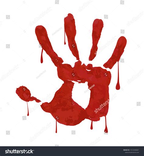Bloody Vector Hand Print Blood Hand Stock Vector Royalty Free