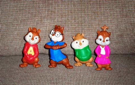 Mcdonalds Alvin And The Chipmunks Happy Meal Toys Lot Loose Used