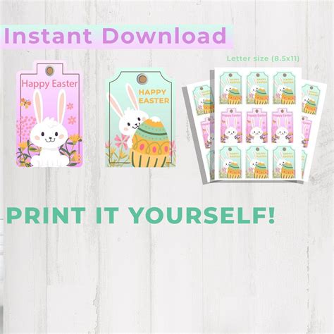 Easter Tags | Easter Hunt | Easter bunny | Easter eggs | Easter | Easter print it yourself tags ...
