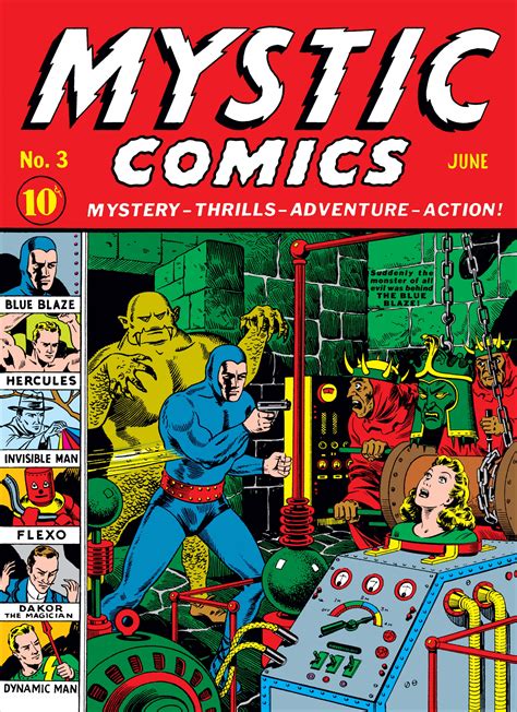 Mystic Comics 1940 3 Comic Issues Marvel