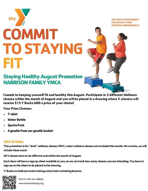 Commit To Staying Fit Ymca August Month Preschool At Home Ymca