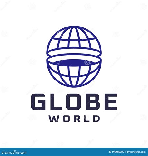 Logo Design For A Global Map Of The World Stock Vector Illustration