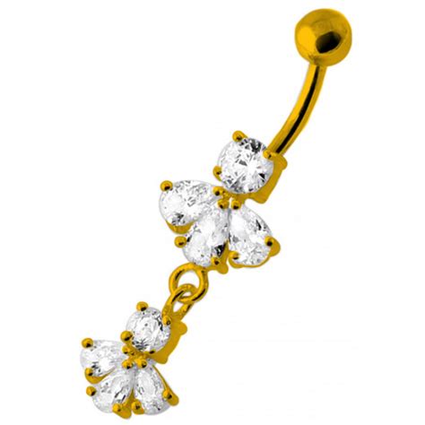 The Brenley Gold Belly Button Ring Wicked Alternative Body Fashion