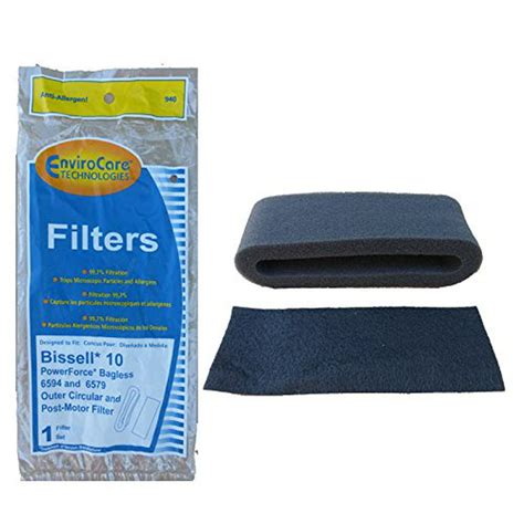 1 Set Bissell Style 10 Filters Outer Foam Circular And Post Motor