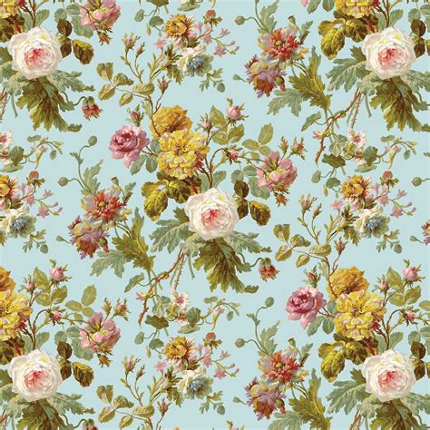 47 Vintage Floral Wallpaper Patterns Wallpapersafari