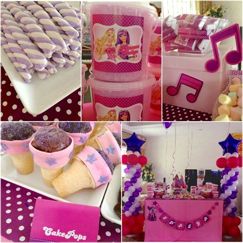 The Princess And Popstar Barbie Themed Party Sweet Treats Barbie
