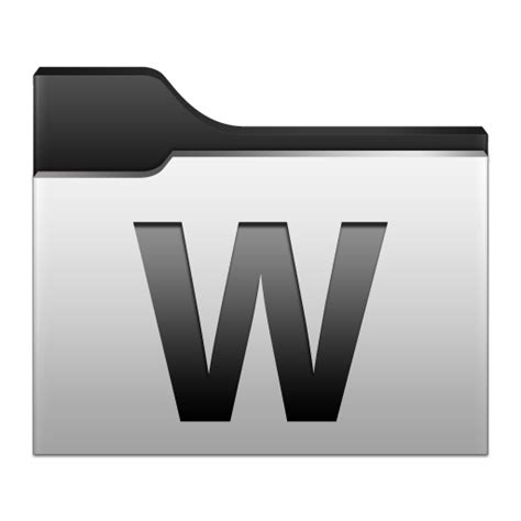 Microsoft Word Icon Alumin Folder Icons