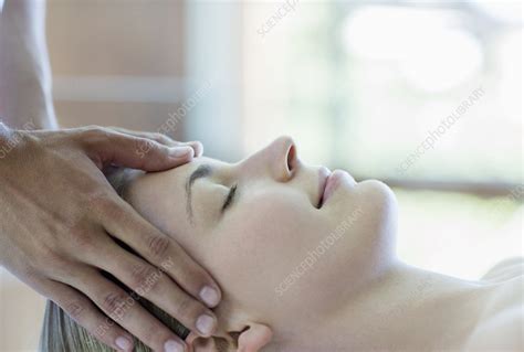 Woman Having Scalp Massage In Spa Stock Image F0141026 Science