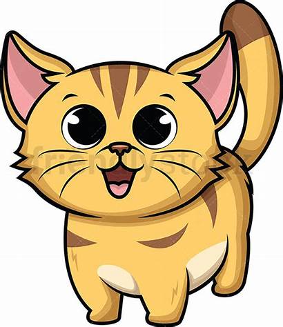 Kitten Cartoon Clipart Clip Vector Cat Kittens
