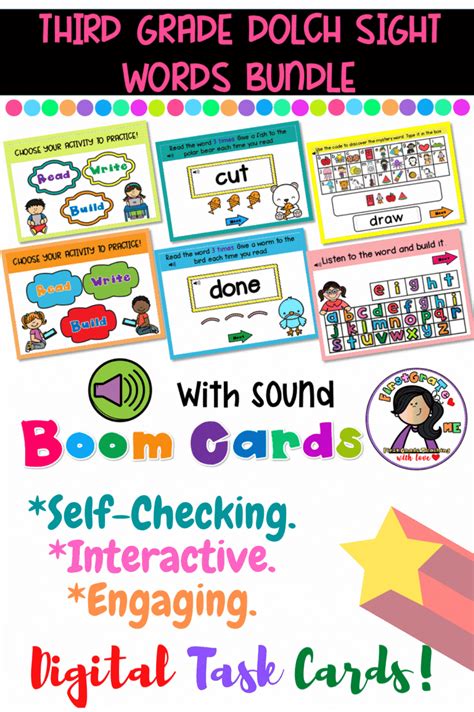 Third Grade Dolch Sight Words Bundle Boom Cards Dolch Sight Words