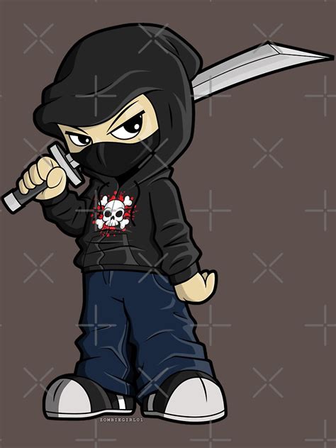 Hoodie Ninja T Shirt By Zombiegirl01 Redbubble