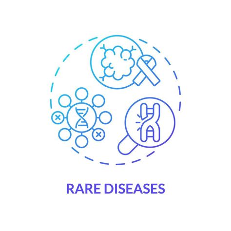 Rare Diseases Blue Gradient Concept Icon Identifying Genetic Basis Of