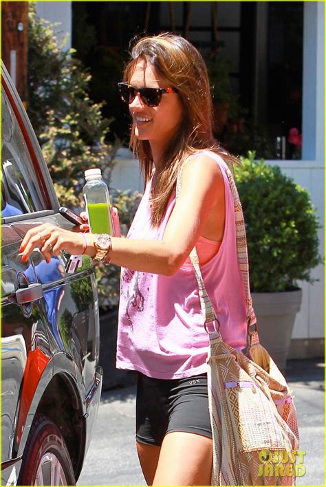 Alessandra Ambrosio Displays Her Long Legs In Spandex Shorts Photo