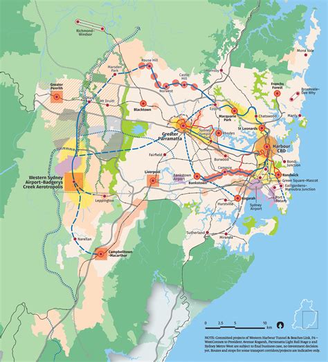 Greater Sydney Map Map Of The City Of Sydney In The Greater Sydney