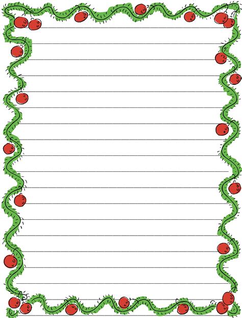6 Best Christmas Writing Paper Template Printable