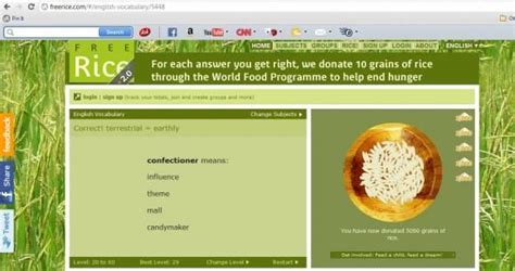 Donate Rice While Playing A Vocab Game Vocab World Food Programme