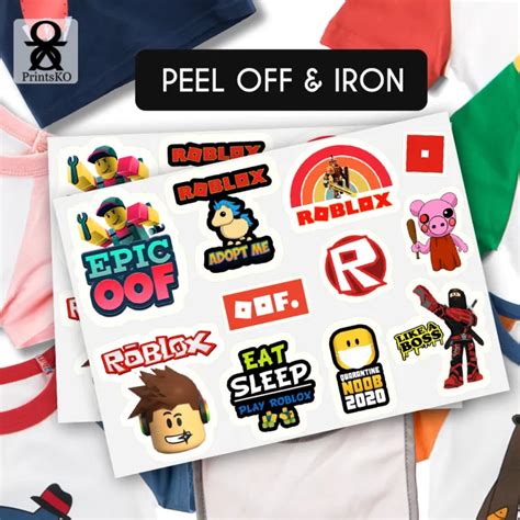 High Quality Iron On Label Patch With Roblox Characters Design