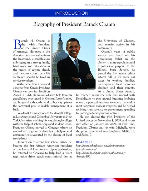 Biography of President Barack Obama | The Historic Journey