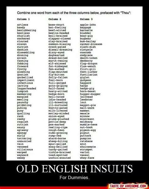 Creative Insults English Insults Words Funny Quotes