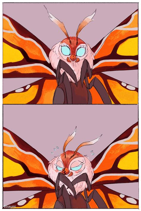 Mothra reaction when someone compliments her! ( ᴗ ) When Goji see