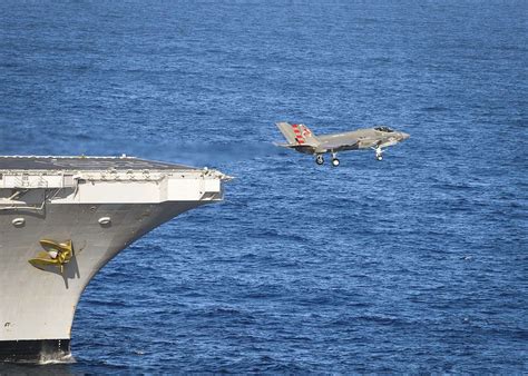 An F 35c Lightning Ii Carrier Variant Joint Strike Fighter Launches