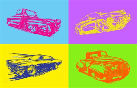 Retro Car Art Retro Car Art Decor Retro Vintage Art Print Warhol