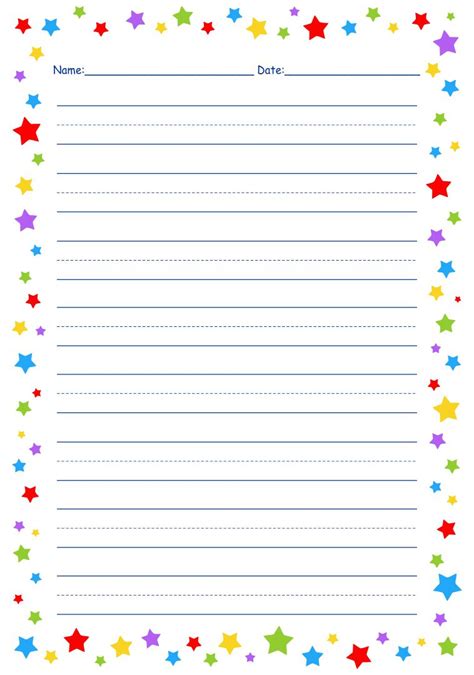 Printable Writing Paper For First Grade Researchabout