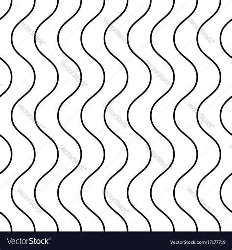 Vertical Thin Wavy Lines Seamless Pattern Waves Vector Image