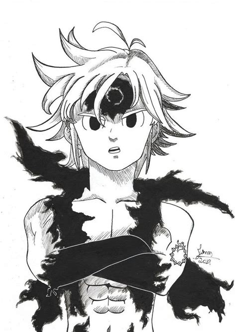 Demon Meliodas Seven Deadly Sins Anime Anime Sketch Anime Character