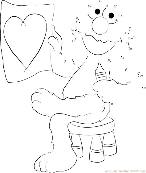 Hudyarchuleta Elmo Connect The Dots Coloring Pages
