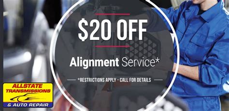 Specials Allstate Transmissions And Auto Repair