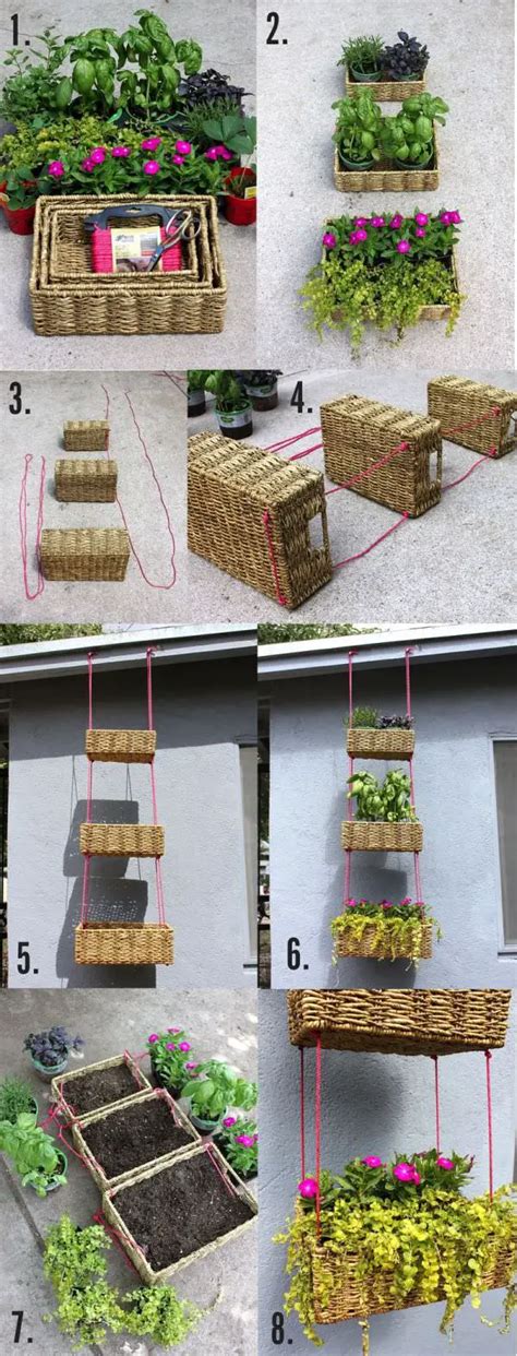 Diy Upcycled Basket Into Hanging Garden 1001 Gardens