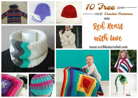Red Heart With Love Pattern Collection Cre8tion Crochet