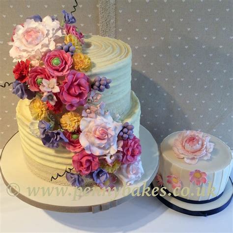 sugar flowers cascade wedding cake decorated cake by cakesdecor
