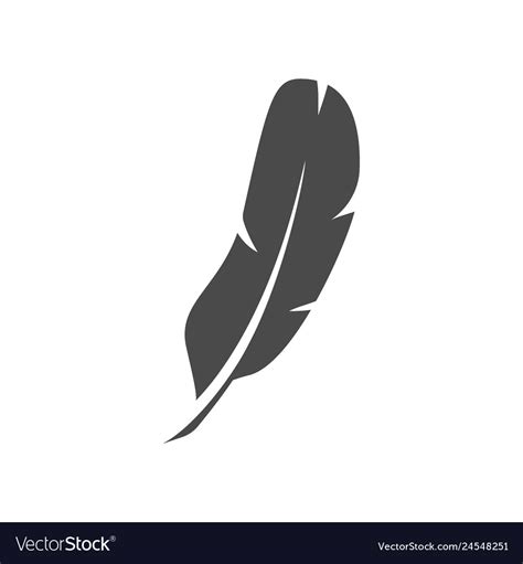 Feather Logo Template Royalty Free Vector Image