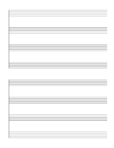2 Systems Of 4 Staves Music Paper Free Download