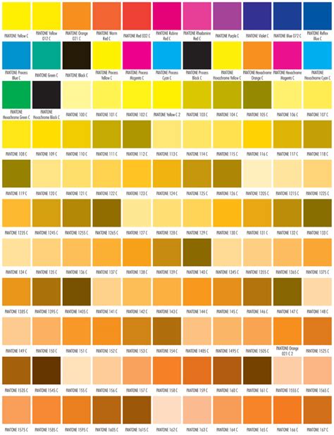 Pms Color Number Chart