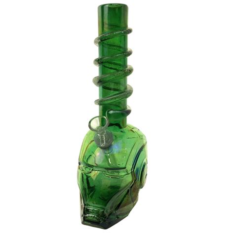 Soft Glass 11 Inch Gid Irn Man Water Pipe