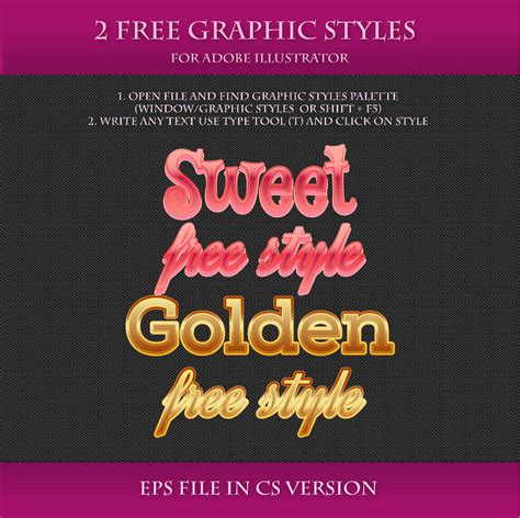 Free Graphic Styles For Adobe Illustrator 3 By Love Kay On Deviantart