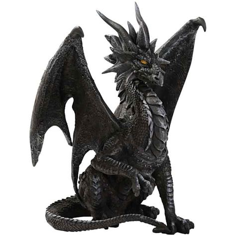 Black Checkmate Dragon Statue Cc12694 Medieval Collectibles