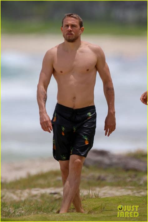 Charlie Hunnam Puts His Hot Shirtless Body On Display At Beach With Mystery Woman Photo 4071457