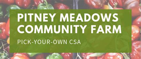 Pick-Your-Own CSA - Pitney Meadows Community Farm