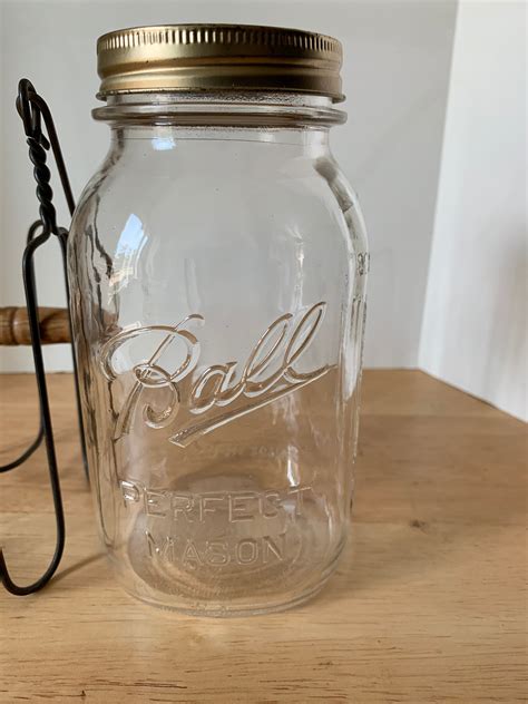 Vintage Ball Clear Canning Jar With Carrier